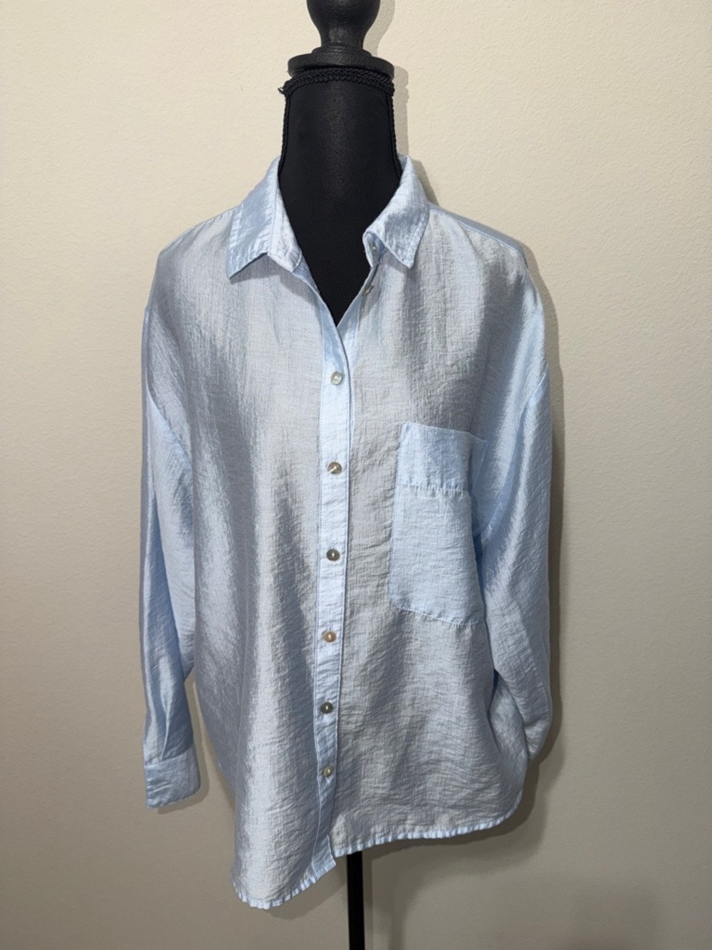 NWOT a new day Light Blue Men's Button-Down Shirt relaxed fit